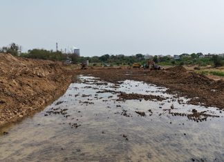 जिल्हाधिकाऱ्यांनी घेतला इरई नदी खोलीकरणाच्या कामाचा आढावा