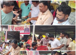 माजी जि.प.अध्यक्ष अजय कंकडालवार यांच्या कडून : नागमाता मंदिर येते नागपंचमी निमीत्तने महाप्रसाद वितरण
