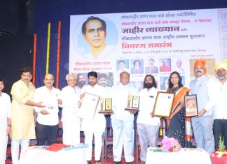 प्रस्थापित जातीयवादी व्यवस्थेला रोखण्यासाठी अण्णाभाऊंच्या जातीअंताच्या विचारांची गरज : प्रा. लक्ष्मणराव ढोबळे लोकशाहीर अण्णा भाऊ जीवन गौरव पुरस्कार उत्तमदादा कांबळे आणि माजी आमदार राजीव आवळे यांना प्रदान