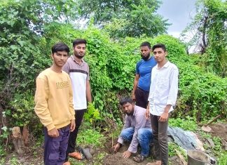 मुस्लिम वेल्फेअर असोसिएशनच्या वतीने हासन खान शब्बीर खान यांच्या शेतात वृक्षरोपण