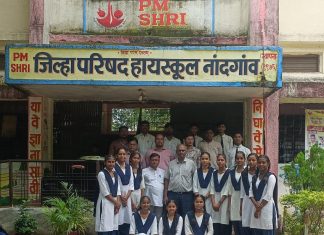 विकसित भारत 2047 कल्पना अंतर्गत नांदगाव शाळा अव्वल