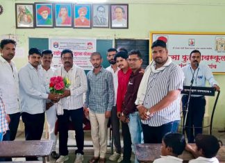महात्मा फुले हायस्कूल येथे राष्ट्रीय विद्यार्थी सुरक्षा योजनेचे उद्घाटन !… विद्यार्थ्यांसाठी विमा कवच उपयुक्त – विनायक महाजन ( तालुका समन्वयक )