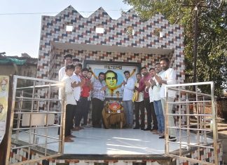 मांडवा येथे लहुजी वस्ताद साळवे जयंती निमित्त शालेय साहित्याचा वाटप