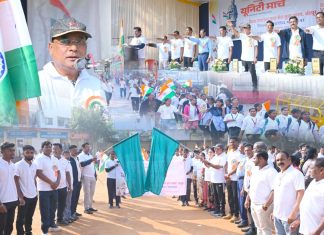 सरदार पटेल महाविद्यालयातुन निघाली ‘युनिटी मार्च’ पदयात्रा
