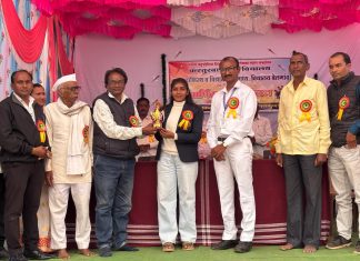 बेलगाव येथे प्राची चटप चा सत्कार