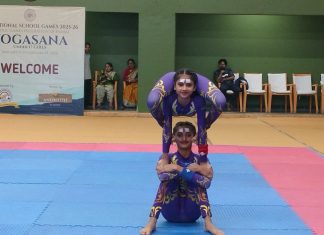 राष्ट्रीय योगासन स्पर्धेत आर्टिस्टिक पेअरमध्ये महाराष्ट्र आघाडीवर