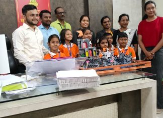 छ.शिवाजी महाराज जयंतीनिमित्त सनराईज इंग्लिश स्कूलमध्ये किल्ले बांधणी व माहिती सादरीकरणस सोहळा