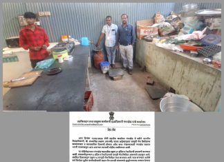 हॉटेलवर धाड घरगुती गॅस सिलेंडर केले जप्त